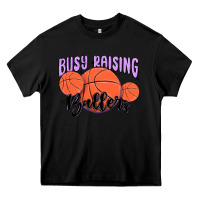 Black busy raising ballers Heavy Core Tee - MaliasSmallBusiness