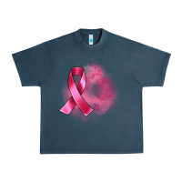 Midnight Navy breast cancer custom name Urban Heavy Tee - Artiststas