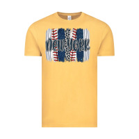 Vintage Mustard new york baseball team spirit brushstrokes Vintage Tee - Artiststas