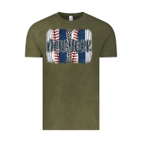 Vintage Olive new york baseball team spirit brushstrokes Vintage Tee - Artiststas