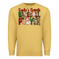Antique Gold santa's favorite baseball player for christmas Premium Sweatshirt - FaDigitalArtStudio