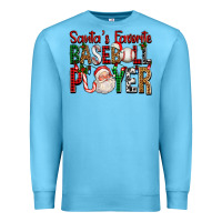 Ocean Blue santa's favorite baseball player for christmas Premium Sweatshirt - FaDigitalArtStudio