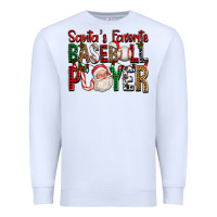 White santa's favorite baseball player for christmas Premium Sweatshirt - FaDigitalArtStudio