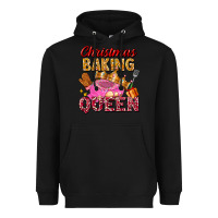 Black christmas baking queen Heavyweight Hoodie - FaDigitalArtStudio