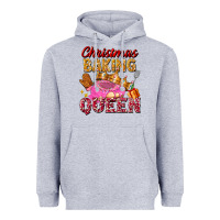 Heather Grey christmas baking queen Heavyweight Hoodie - FaDigitalArtStudio