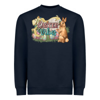 Navy Easter vibes Easter Day Heavyweight Sweatshirt - HowdyJamesFarm