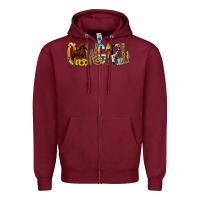 Burgundy Cowgirl Horse Min Zipper Hoodie - CowCowDesign