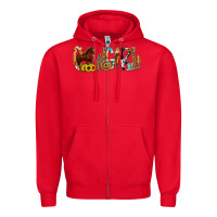 Red Cowgirl Horse Min Zipper Hoodie - CowCowDesign