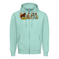 Seafoam Cowgirl Horse Min Zipper Hoodie - CowCowDesign