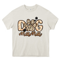 Cream dog mama Heavy Core Tee - MaliasSmallBusiness