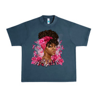 Midnight Navy breast cancer afro woman Urban Heavy Tee - Artiststas