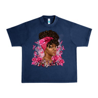 Navy breast cancer afro woman Urban Heavy Tee - Artiststas