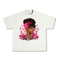 Breast Cancer Afro Woman Urban Heavy Tee | Teevron