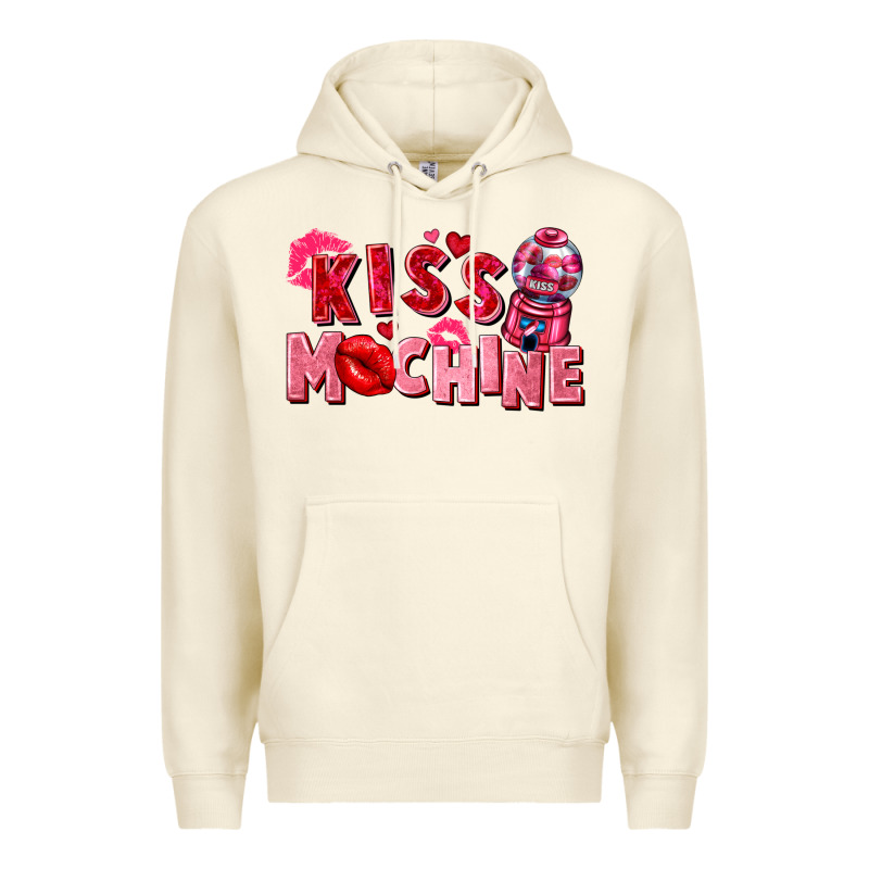 Kiss Machine Valentine's Day Premium Hoodie by FaDigitalArtStudio | Teevron