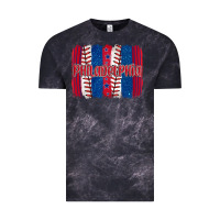 Cloud Black philadelphia baseball team spirit brushstrokes Vintage Tee - Artiststas