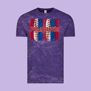Philadelphia Baseball Team Spirit Brushstrokes Vintage Tee Designed By Artiststas