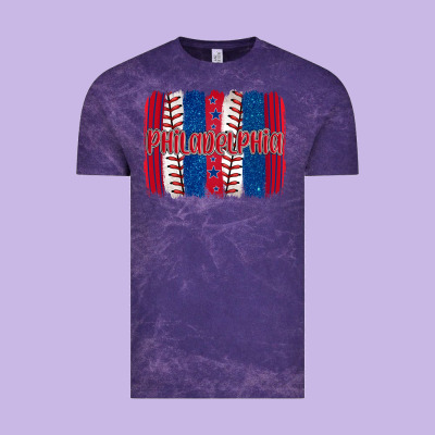 Philadelphia Baseball Team Spirit Brushstrokes Vintage Tee Designed By Artiststas