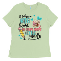 Matcha it takes a big hearts to helps shape little minds Ladies Tee - MaliasSmallBusiness