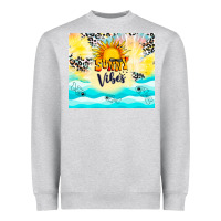 Heather Grey sunny vibes Heavyweight Sweatshirt - TumblerDesignByShophia