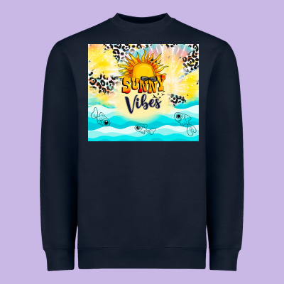 Sunny Vibes Heavyweight Sweatshirt Designed By Tumblerdesignbyshophia