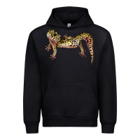 Black Gecko Lizard Illustrations Urban Hoodie - LillyAllenDesigns