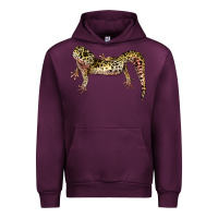 Mauve Wine Gecko Lizard Illustrations Urban Hoodie - LillyAllenDesigns