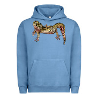 Pigment Pebble Blue Gecko Lizard Illustrations Urban Hoodie - LillyAllenDesigns