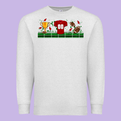 Trophy Cup American Football Uniform Libbey Glass Premium Sweatshirt Designed By Bundleandbundleshop