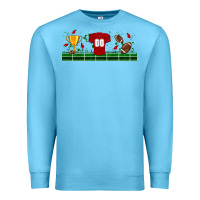 Ocean Blue trophy cup american football uniform libbey glass Premium Sweatshirt - BundleAndBundleShop