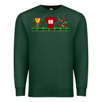 Sports Green trophy cup american football uniform libbey glass Premium Sweatshirt - BundleAndBundleShop