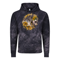 Cloud Black arabian horse with sunflowers Vintage Hoodie - LillyAllenDesigns