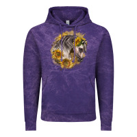 Cloud Purple arabian horse with sunflowers Vintage Hoodie - LillyAllenDesigns
