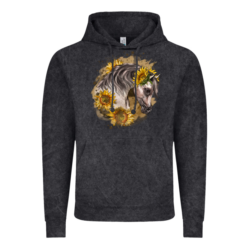 Arabian Horse With Sunflowers Vintage Hoodie by LillyAllenDesigns | Teevron