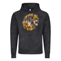 Vintage Black arabian horse with sunflowers Vintage Hoodie - LillyAllenDesigns