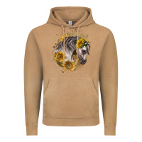 Vintage Camel arabian horse with sunflowers Vintage Hoodie - LillyAllenDesigns