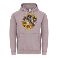 Vintage Zinc arabian horse with sunflowers Vintage Hoodie - LillyAllenDesigns