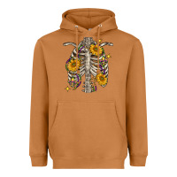 Meerkat mardi gras chest sunflowers skeleton Heavyweight Hoodie - FaDigitalArtStudio