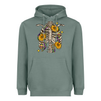 Sage mardi gras chest sunflowers skeleton Heavyweight Hoodie - FaDigitalArtStudio