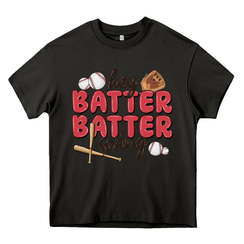 Hey Batter Batter Swing Heavy Core Tee by MaliasSmallBusiness | Teevron