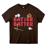 Chocolate Brown hey batter batter swing Heavy Core Tee - MaliasSmallBusiness