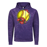 Cloud Purple Western Softball With Roses Vintage Hoodie - LillyAllenDesigns
