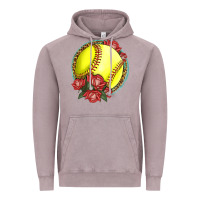 Vintage Zinc Western Softball With Roses Vintage Hoodie - LillyAllenDesigns