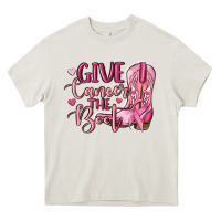 Cream give cancer the boot Heavy Core Tee - MaliasSmallBusiness