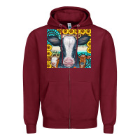Burgundy Cows Gemstone Sunflowers Tumbler Zipper Hoodie - CowCowDesign