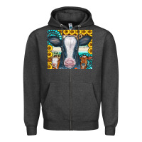 Charcoal Heather Cows Gemstone Sunflowers Tumbler Zipper Hoodie - CowCowDesign