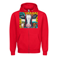 Red Cows Gemstone Sunflowers Tumbler Zipper Hoodie - CowCowDesign