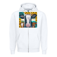 White Cows Gemstone Sunflowers Tumbler Zipper Hoodie - CowCowDesign