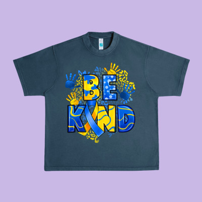 Down Syndrome Be Kind Urban Heavy Tee Designed By Artiststas