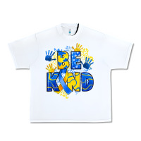 White down syndrome be kind Urban Heavy Tee - Artiststas