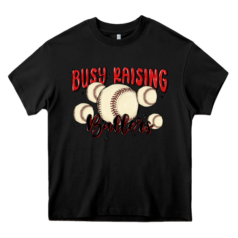 Busy Raising Ballers Heavy Core Tee by MaliasSmallBusiness | Teevron